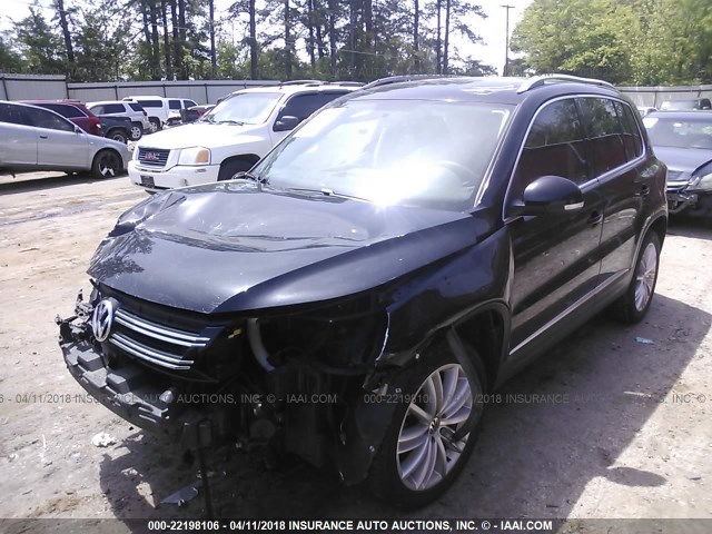 WVGAV7AX2FW605858 - 2015 VOLKSWAGEN TIGUAN S/SE/SEL/R-LINE BLACK photo 2