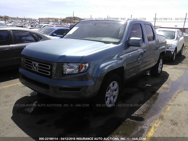 2HJYK16526H504684 - 2006 HONDA RIDGELINE RTL BLUE photo 2