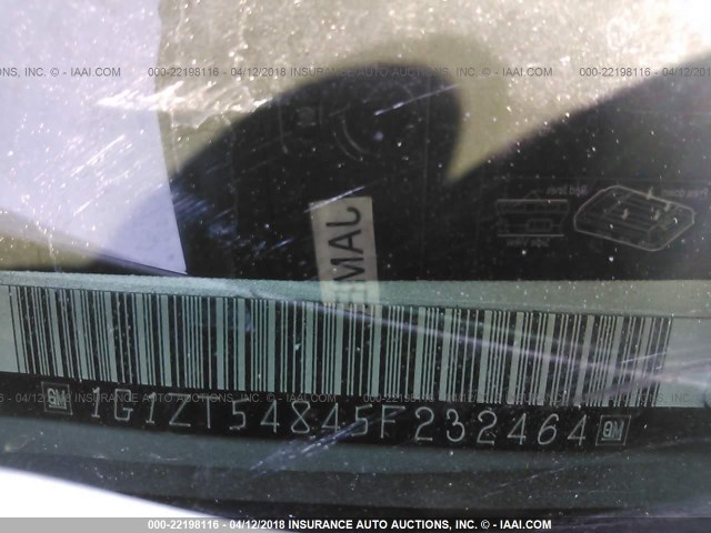 1G1ZT54845F232464 - 2005 CHEVROLET MALIBU LS 银色 照片 9