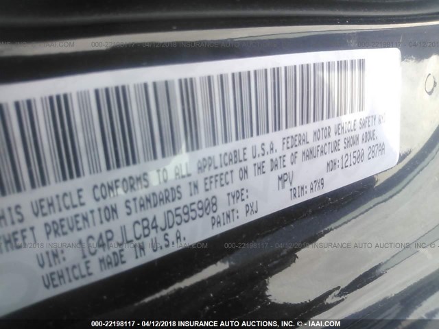 1C4PJLCB4JD595908 - 2018 JEEP CHEROKEE LATITUDE Qara foto 9