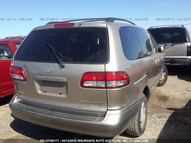 4T3ZF13C31U393099 - 2001 TOYOTA SIENNA LE/XLE GOLD photo 4