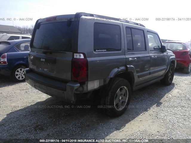 1J8HG48K37C621066 - 2007 JEEP COMMANDER ნაცრისფერი ფოტო 4