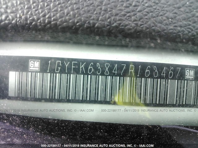 1GYFK63847R163467 - 2007 CADILLAC ESCALADE LUXURY Ağ foto 9