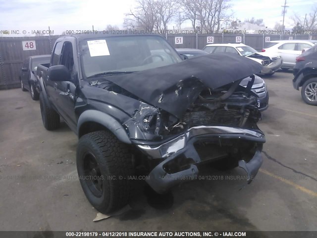 5TEHN72N52Z030247 - 2002 TOYOTA TACOMA DOUBLE CAB BLACK photo 1