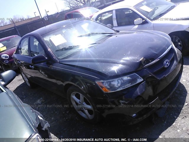 5NPEU46F06H026414 - 2006 HYUNDAI SONATA GLS/LX BLACK photo 1