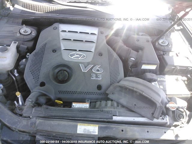 5NPEU46F06H026414 - 2006 HYUNDAI SONATA GLS/LX BLACK photo 10