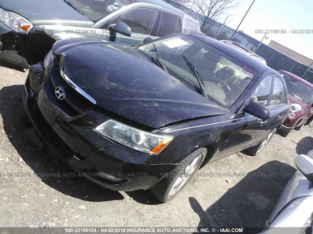 5NPEU46F06H026414 - 2006 HYUNDAI SONATA GLS/LX BLACK photo 2