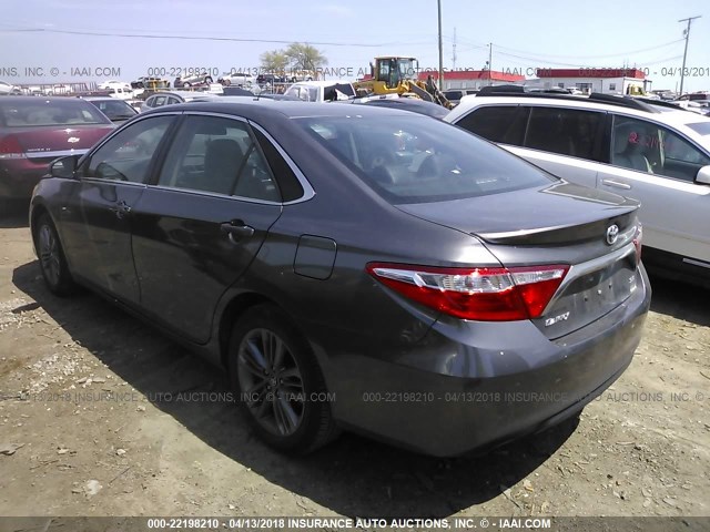 4T1BF1FK3HU367335 - 2017 TOYOTA CAMRY LE/XLE/SE/XSE GRAY photo 3