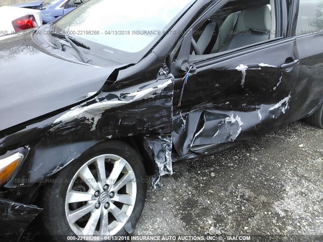 1NXBU4EE7AZ179281 - 2010 TOYOTA COROLLA S/LE/XLE BLACK photo 6