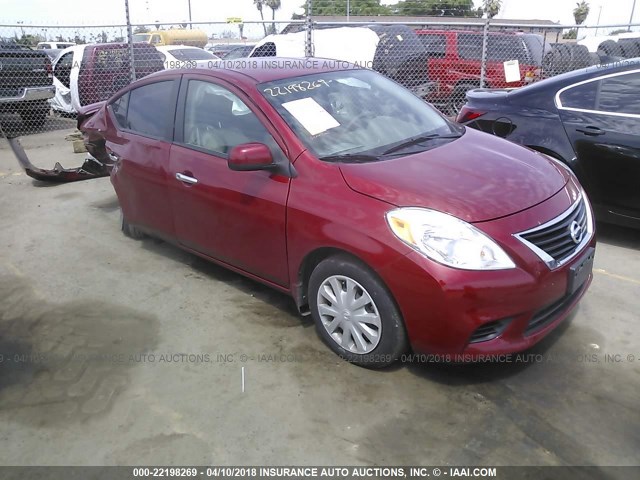 3N1CN7AP6DL861035 - 2013 NISSAN VERSA S/S PLUS/SV/SL RED photo 1