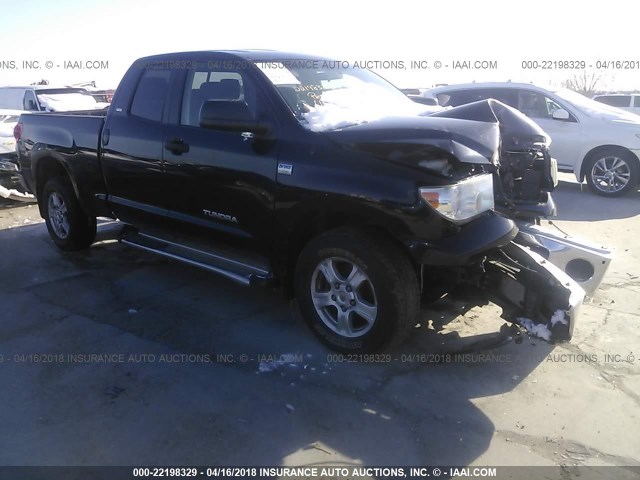 5TFBT54197X001603 - 2007 TOYOTA TUNDRA DOUBLE CAB SR5 BLACK photo 1