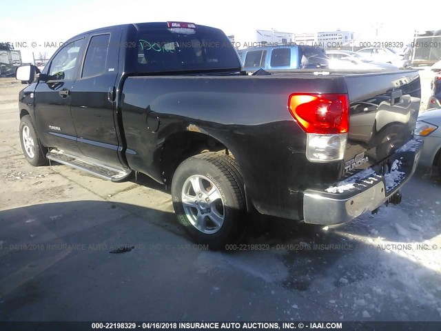 5TFBT54197X001603 - 2007 TOYOTA TUNDRA DOUBLE CAB SR5 BLACK photo 3