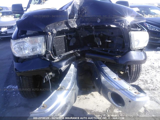 5TFBT54197X001603 - 2007 TOYOTA TUNDRA DOUBLE CAB SR5 BLACK photo 6