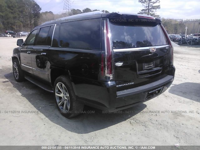 1GYS4SKJ2FR542200 - 2015 CADILLAC ESCALADE ESV LUXURY BLACK photo 3