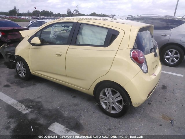 KL8CD6S9XDC574568 - 2013 CHEVROLET SPARK 1LT YELLOW photo 3