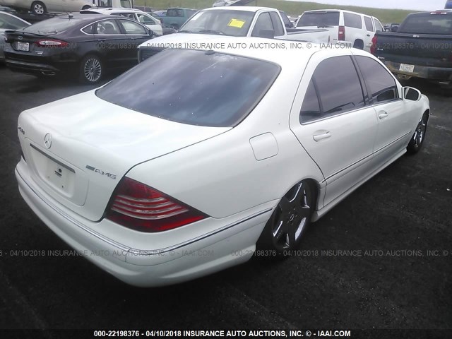 WDBNG70J74A413339 - 2004 MERCEDES-BENZ S 430 WHITE photo 4