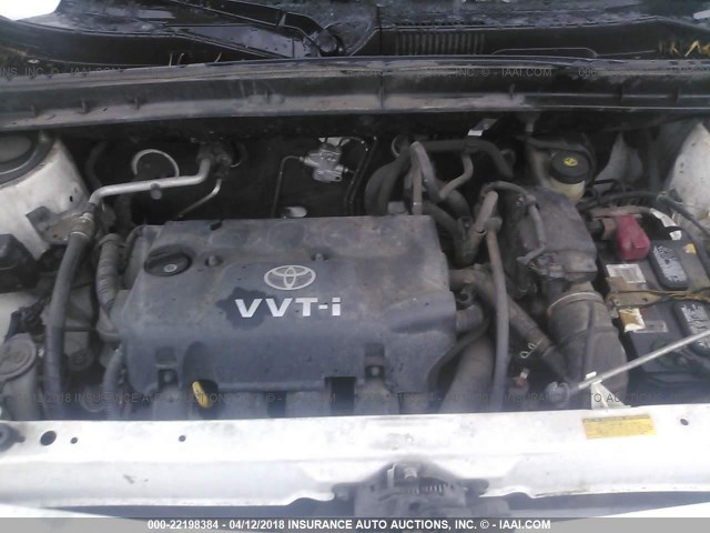 JTLKT324664074806 - 2006 TOYOTA SCION XB WHITE photo 10