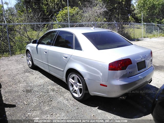 WAUAF78E57A281760 - 2007 AUDI A4 2/TURBO SILVER photo 3