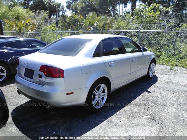 WAUAF78E57A281760 - 2007 AUDI A4 2/TURBO SILVER photo 4