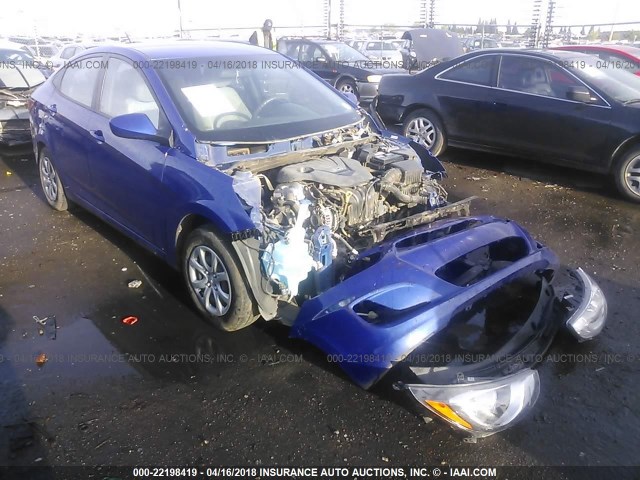 KMHCT4AE0DU520943 - 2013 HYUNDAI ACCENT GLS/GS BLUE photo 1