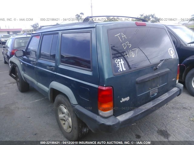 1J4FT68S2WL124105 - 1998 JEEP CHEROKEE SPORT/CLASSIC Zielony zdjęcie 3