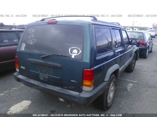 1J4FT68S2WL124105 - 1998 JEEP CHEROKEE SPORT/CLASSIC Zielony zdjęcie 4