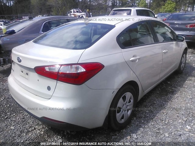 KNAFK4A6XE5178665 - 2014 KIA FORTE LX BEIGE photo 4