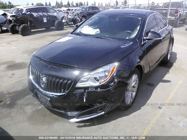 2G4GK5EX0G9123126 - 2016 BUICK REGAL BLACK photo 2