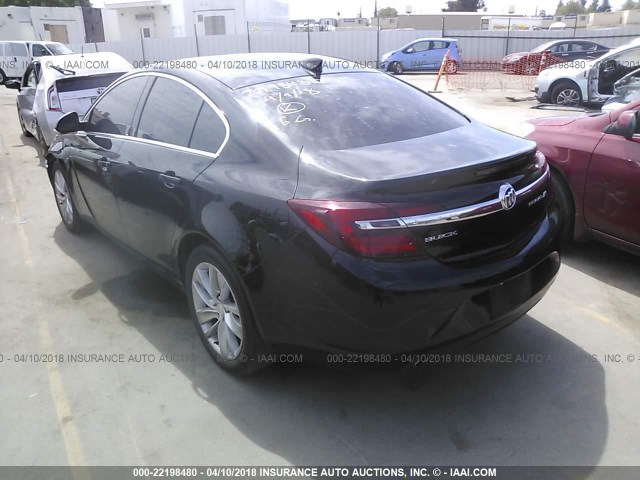 2G4GK5EX0G9123126 - 2016 BUICK REGAL BLACK photo 3