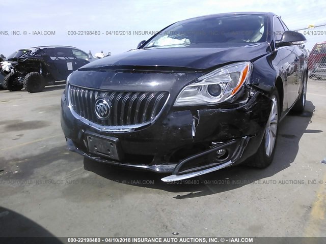 2G4GK5EX0G9123126 - 2016 BUICK REGAL BLACK photo 6