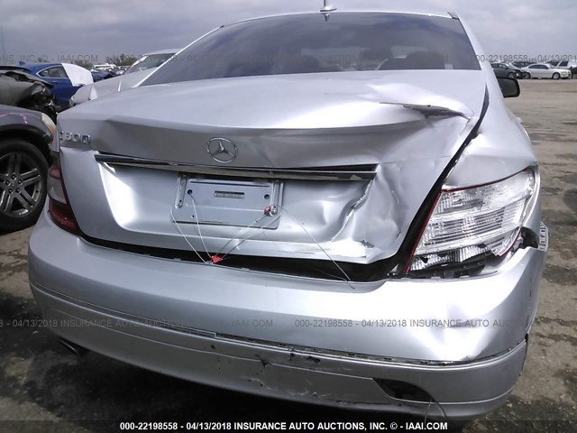 WDDGF54X09F206453 - 2009 MERCEDES-BENZ C 300 SILVER photo 6