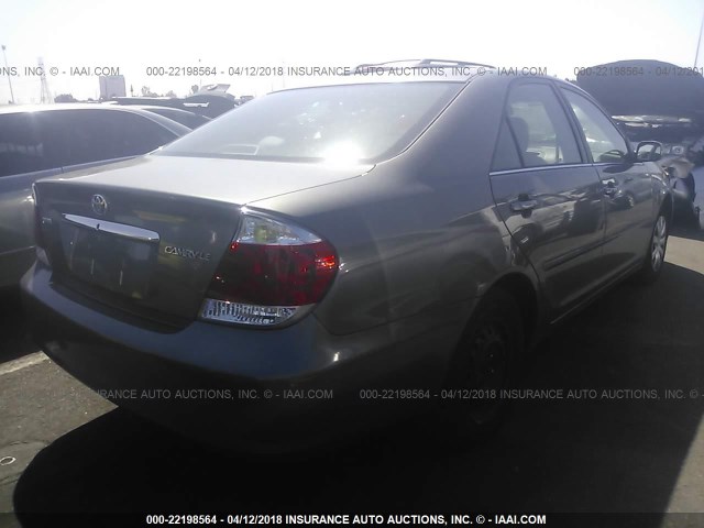 4T1BE32K95U544776 - 2005 TOYOTA CAMRY LE/XLE/SE GRAY photo 4