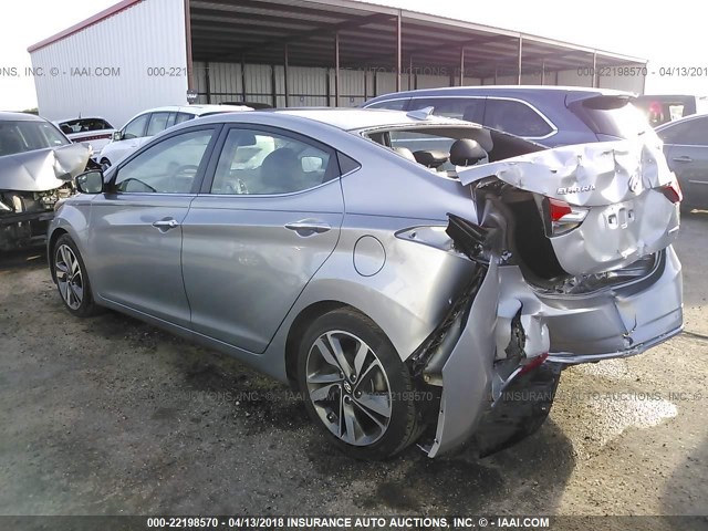 5NPDH4AE7FH619248 - 2015 HYUNDAI ELANTRA SE/SPORT/LIMITED SILVER photo 3