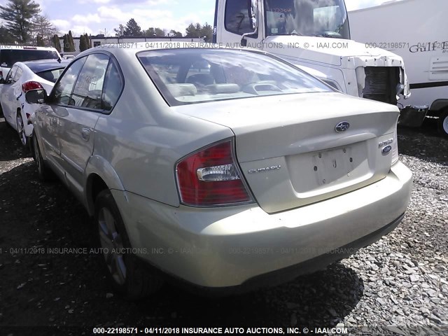 4S4BL86C374200241 - 2007 SUBARU LEGACY OUTBACK 3.0R LL BEAN GOLD photo 3