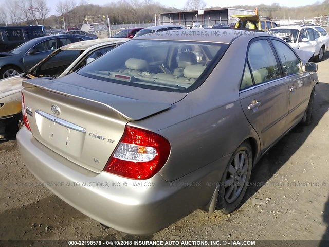 4T1BF30K83U041768 - 2003 TOYOTA CAMRY LE/XLE/SE შამპანური ფოტო 4