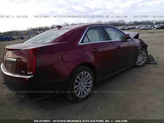 1G6DL5EV6A0119475 - 2010 CADILLAC CTS PERFORMANCE COLLECTION RED photo 4