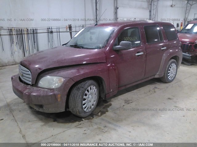 3GNDA13D87S613691 - 2007 CHEVROLET HHR LS RED photo 2
