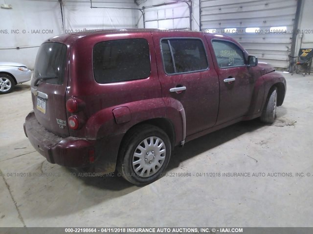 3GNDA13D87S613691 - 2007 CHEVROLET HHR LS RED photo 4