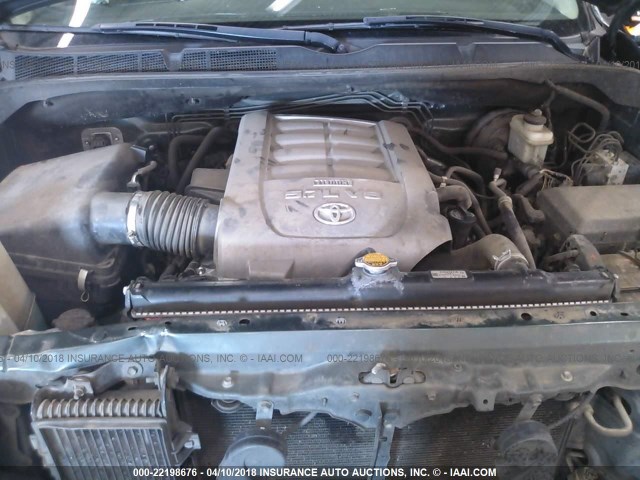 5TFBV541X7X028481 - 2007 TOYOTA TUNDRA DOUBLE CAB SR5 GREEN photo 10