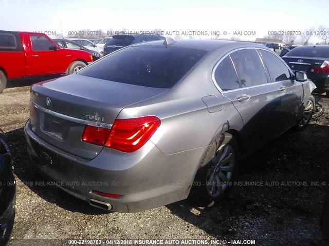 WBAKC6C55AC393324 - 2010 BMW 750 I/XDRIVE GRAY photo 4