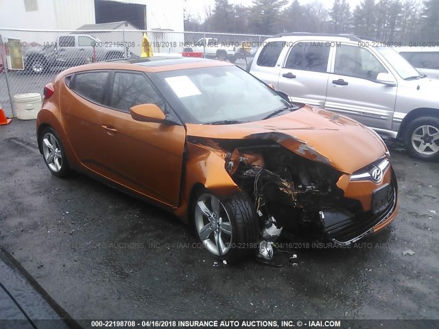 KMHTC6ADXEU218113 - 2014 HYUNDAI VELOSTER ORANGE photo 1