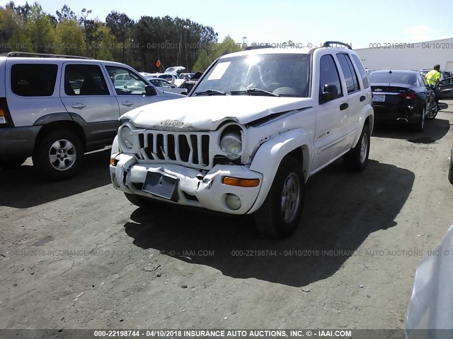 1J4GK58K72W307168 - 2002 JEEP LIBERTY LIMITED WHITE photo 2