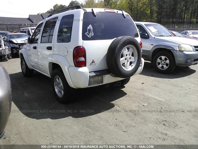 1J4GK58K72W307168 - 2002 JEEP LIBERTY LIMITED WHITE photo 3