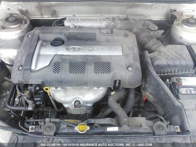 KMHDN46D84U789464 - 2004 HYUNDAI ELANTRA GLS/GT SILVER photo 10