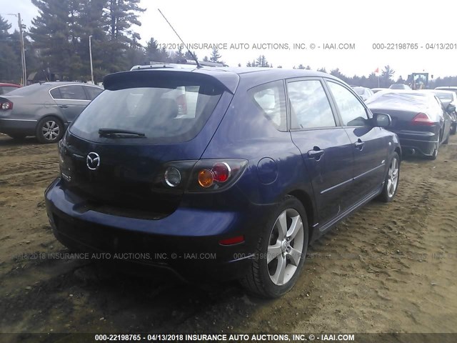 JM1BK143851307009 - 2005 MAZDA 3 HATCHBACK Dark Blue photo 4