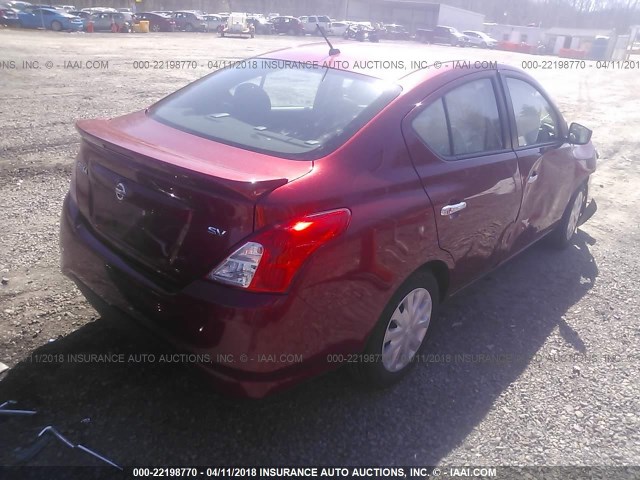 3N1CN7AP3JK404166 - 2018 NISSAN VERSA S/S PLUS/SV/SL RED photo 4