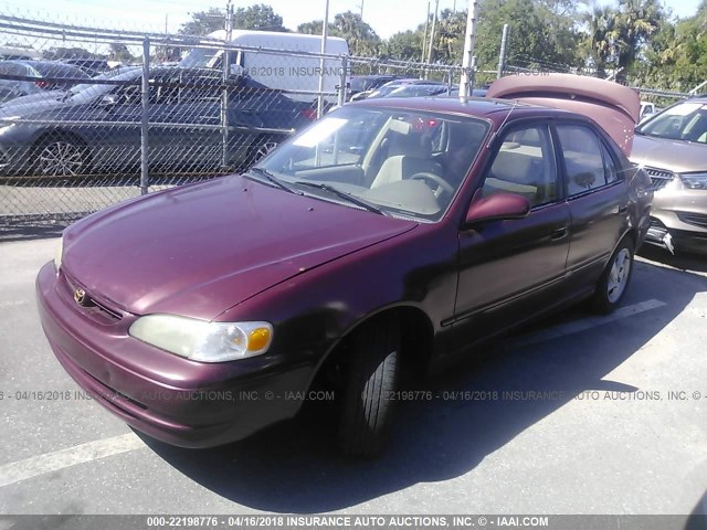 2T1BR18E4WC075884 - 1998 TOYOTA COROLLA VE/CE/LE MAROON photo 2