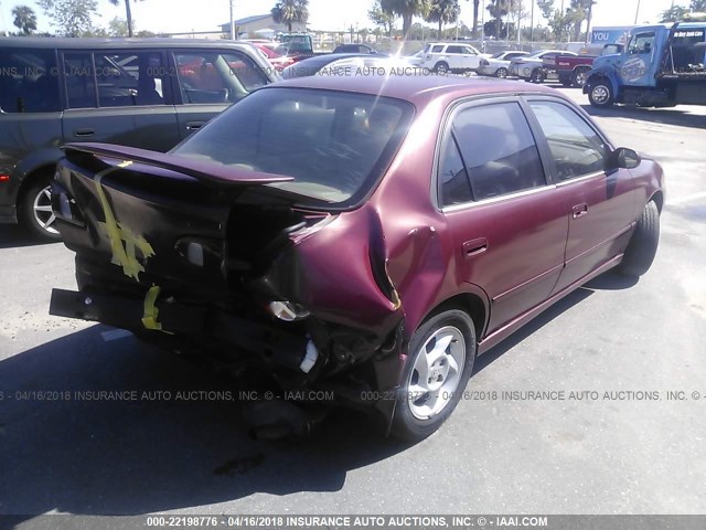 2T1BR18E4WC075884 - 1998 TOYOTA COROLLA VE/CE/LE MAROON photo 4