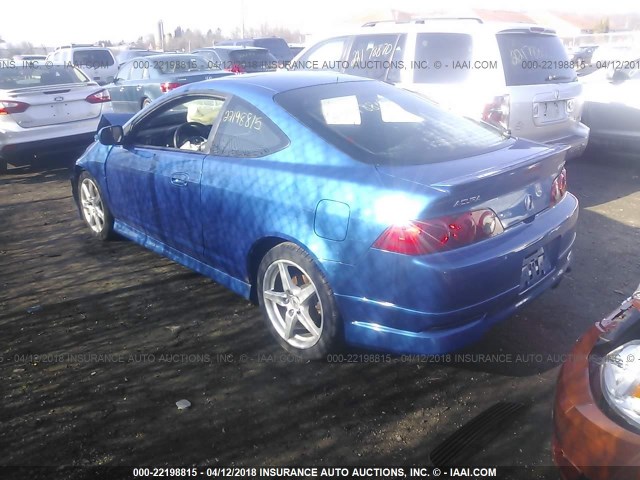 JH4DC53036S003228 - 2006 ACURA RSX TYPE-S BLUE photo 3