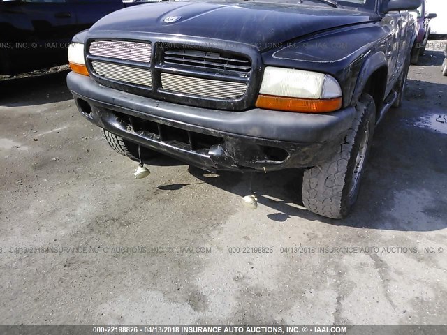 1B7HG2AZ71S352103 - 2001 DODGE DAKOTA QUAD BLACK photo 6